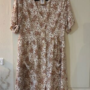 Floral Button-Down Dress